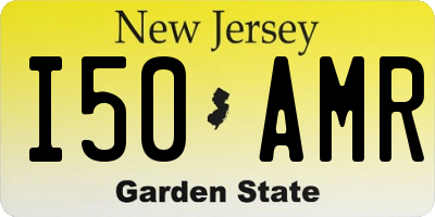 NJ license plate I50AMR
