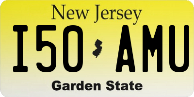 NJ license plate I50AMU