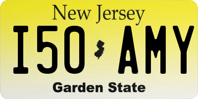 NJ license plate I50AMY