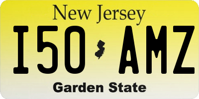 NJ license plate I50AMZ