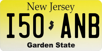 NJ license plate I50ANB
