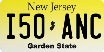 NJ license plate I50ANC