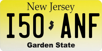 NJ license plate I50ANF