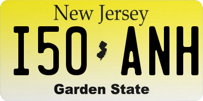NJ license plate I50ANH