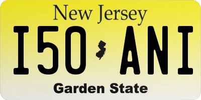 NJ license plate I50ANI