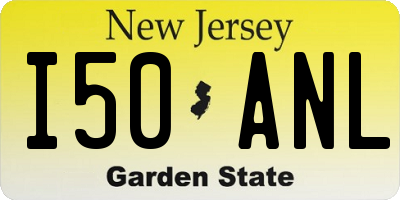 NJ license plate I50ANL