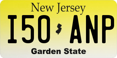 NJ license plate I50ANP