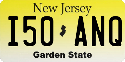 NJ license plate I50ANQ