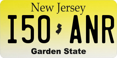 NJ license plate I50ANR