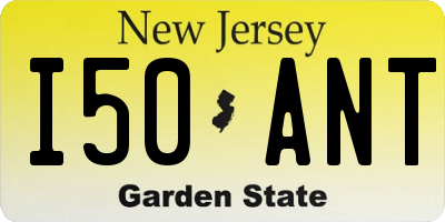 NJ license plate I50ANT