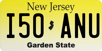 NJ license plate I50ANU