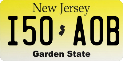 NJ license plate I50AOB