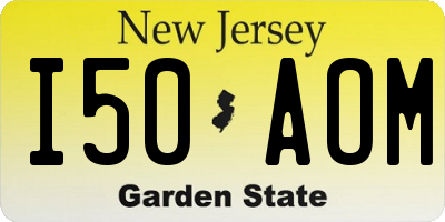 NJ license plate I50AOM