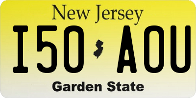 NJ license plate I50AOU
