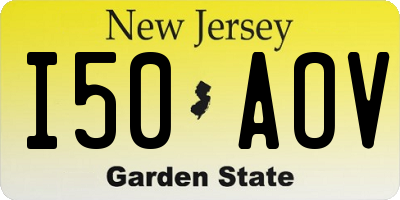 NJ license plate I50AOV