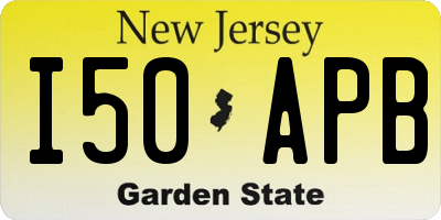 NJ license plate I50APB
