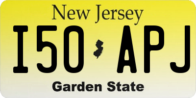 NJ license plate I50APJ