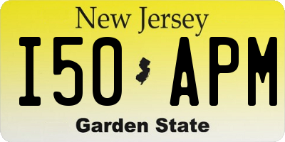 NJ license plate I50APM