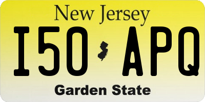 NJ license plate I50APQ