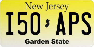 NJ license plate I50APS