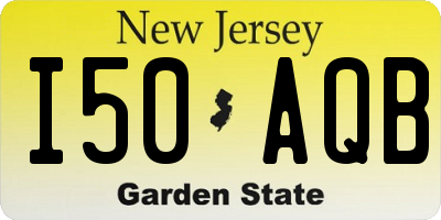 NJ license plate I50AQB