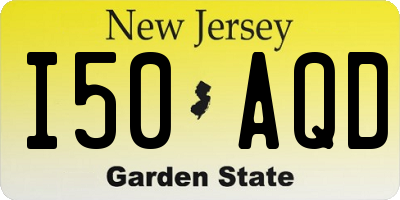 NJ license plate I50AQD