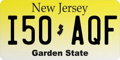 NJ license plate I50AQF