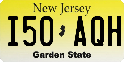 NJ license plate I50AQH