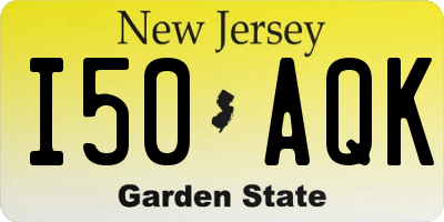 NJ license plate I50AQK