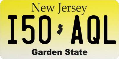 NJ license plate I50AQL