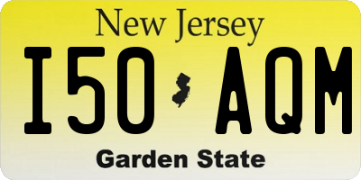 NJ license plate I50AQM
