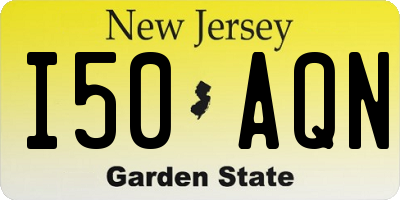 NJ license plate I50AQN
