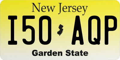 NJ license plate I50AQP