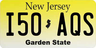 NJ license plate I50AQS