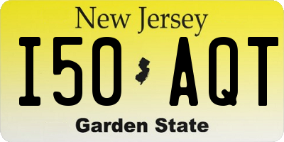 NJ license plate I50AQT