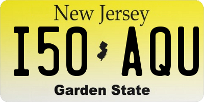 NJ license plate I50AQU
