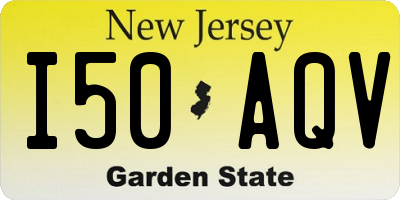 NJ license plate I50AQV