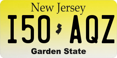 NJ license plate I50AQZ