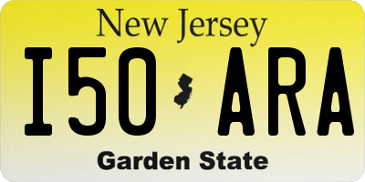 NJ license plate I50ARA
