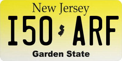 NJ license plate I50ARF