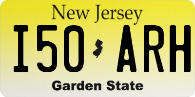 NJ license plate I50ARH