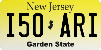 NJ license plate I50ARI