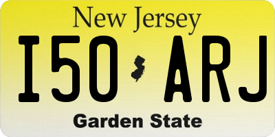 NJ license plate I50ARJ