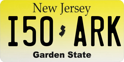 NJ license plate I50ARK