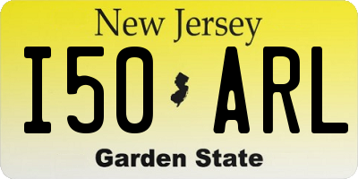 NJ license plate I50ARL