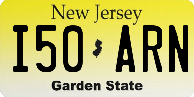 NJ license plate I50ARN