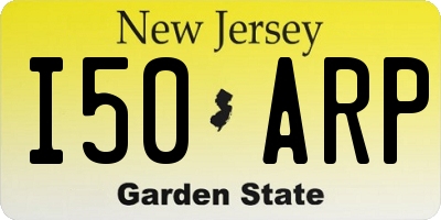 NJ license plate I50ARP