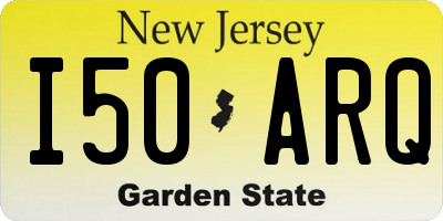 NJ license plate I50ARQ