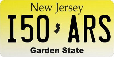 NJ license plate I50ARS