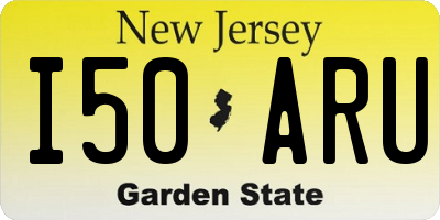 NJ license plate I50ARU